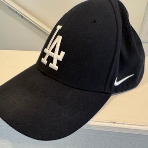Black LA Dodgers Nike Cap with White Logo